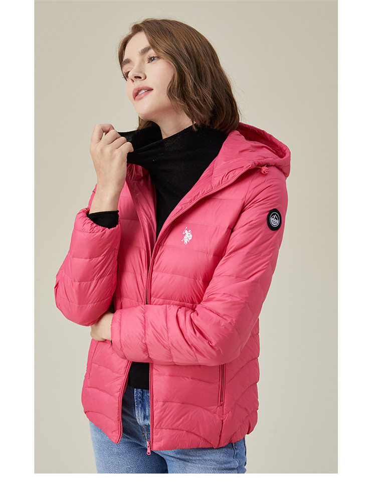 s.polo assn. 女士羽绒服 冬季女士白鸭绒连帽外套