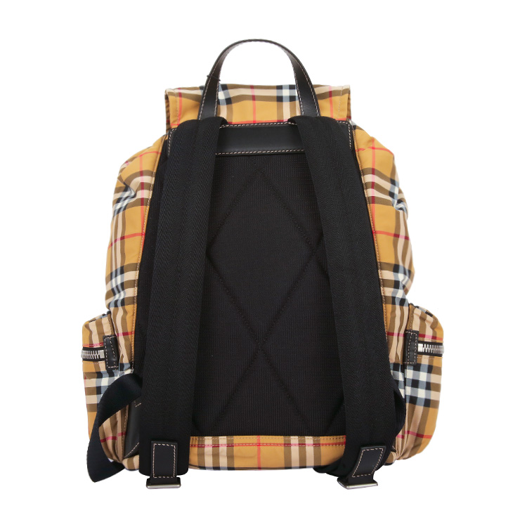 burberry/博柏利经典格纹棕色聚酰胺纤维女士双肩包8005141