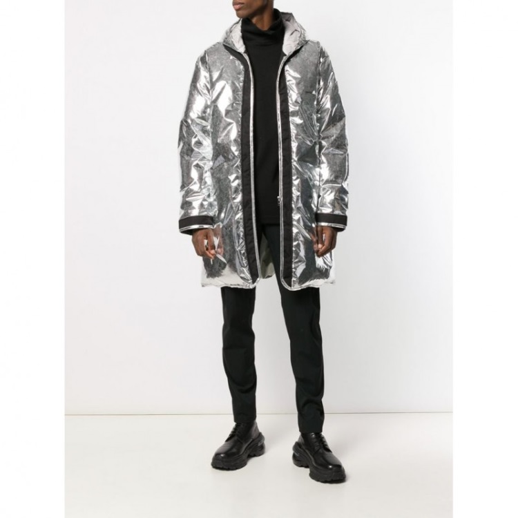 ambush/ambush 男士银白色连帽羽绒服 12111940 silver