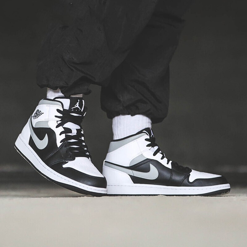 nike/耐克 air jordan 1 aj1 mid 黑白灰熊猫 篮球鞋 554725-073