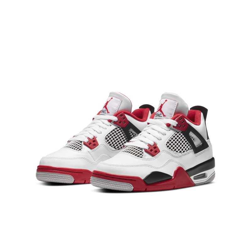 nike/耐克 air jordan 4 aj4 2020版 復刻黑白紅火焰 籃球鞋 408452