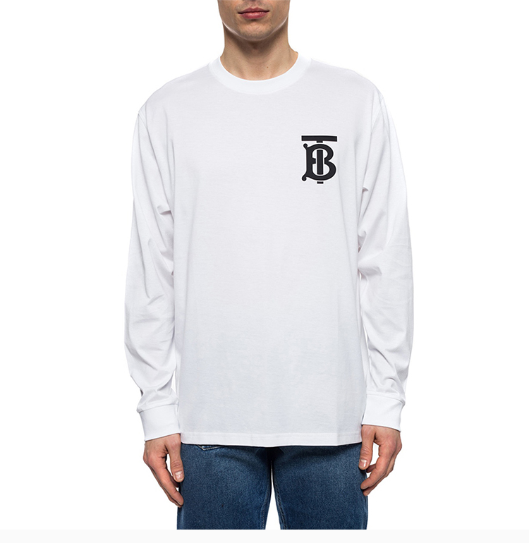 burberry/博柏利 女士 服装 白色印花图标 女士长袖衬衫