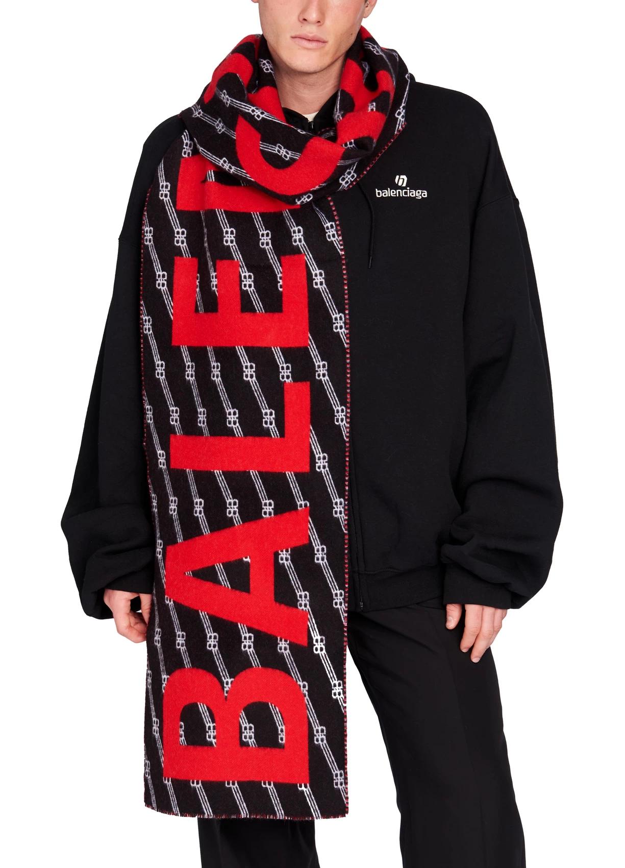 【包邮包税】 balenciaga巴黎世家 21年春夏 男士 围巾 balj8r8kbck