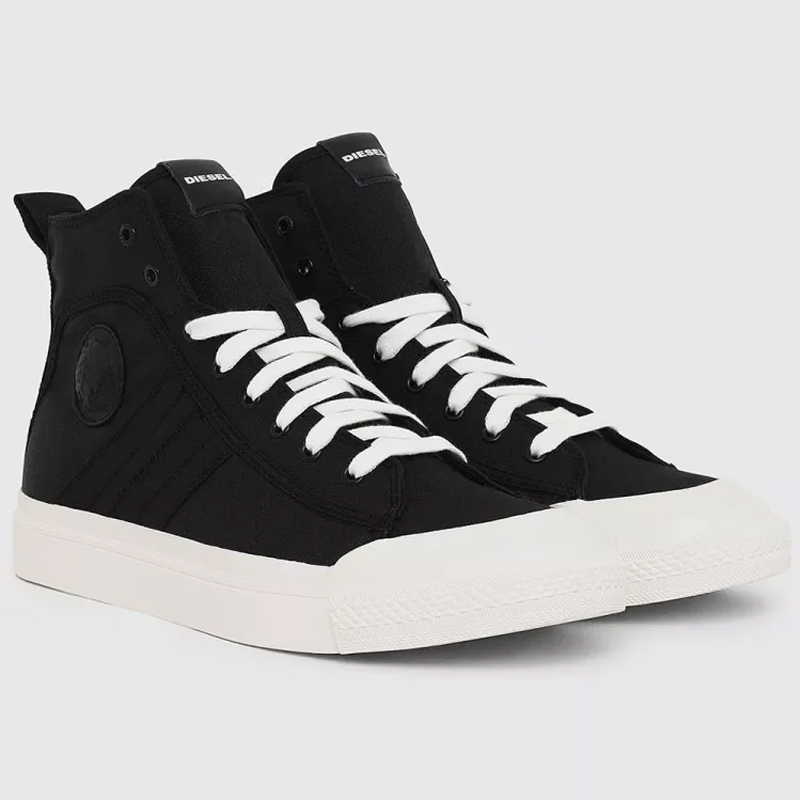 diesel/迪赛【21春夏】男士微标贴花聚酯纤维高帮休闲平底板鞋运动鞋