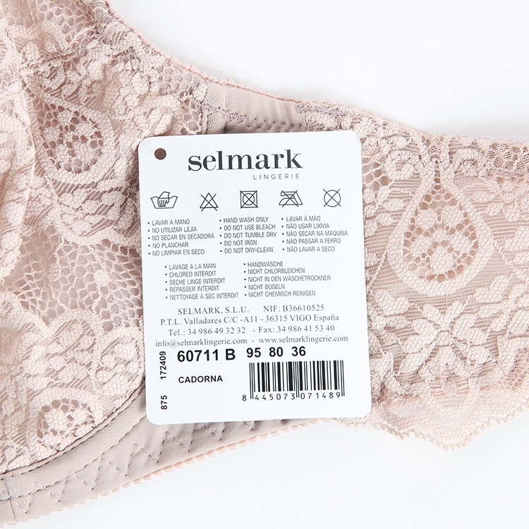 SELMARK/赛马可 21春夏新品 欧洲进口保护型性感文胸女内裤女士内衣套装6071102