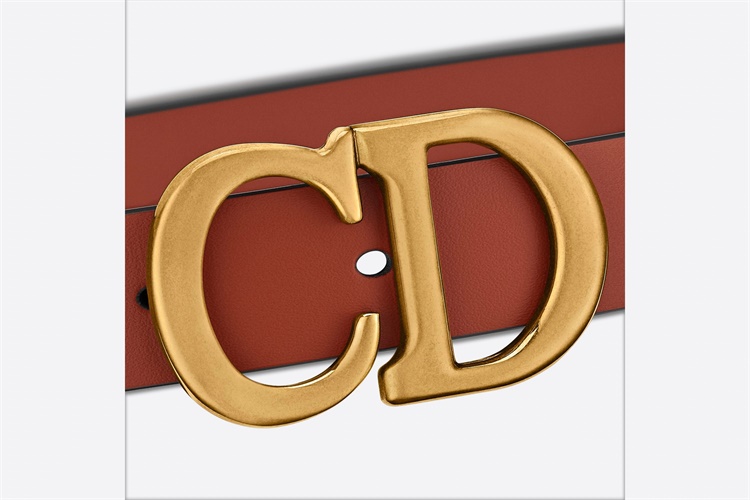 【经典】dior/迪奥 saddle 滑面小牛皮cd金属标志腰带 2cm宽 b0042cw