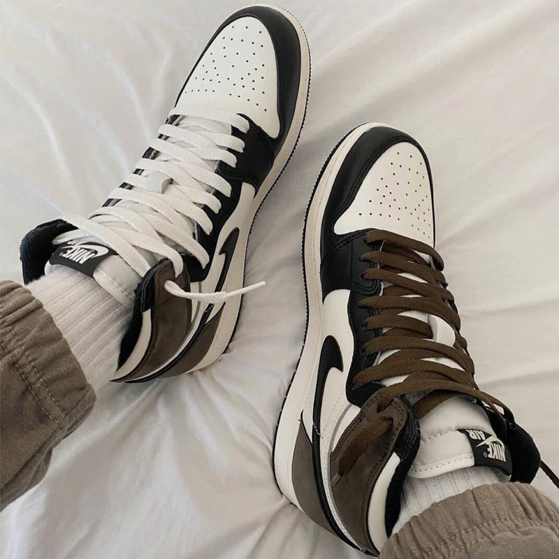 nike/耐克 air jordan 1 dark aj1 女款 小倒钩ts 黑摩卡 高帮 运动