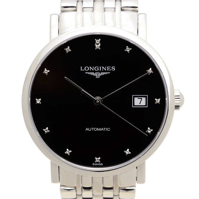 LONGINES/浪琴 博雅系列 精钢 钻石刻度 日期显示 自动机械 男士腕表 L4.810.4.57.6