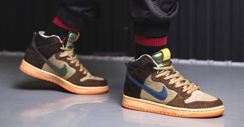 nike/耐克 sb dunk high x concepts 男女同款 烤鸭 棕绿 野鸭 联名