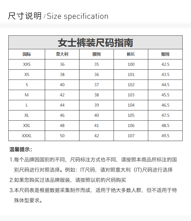 模特大腿围标准对照表图片