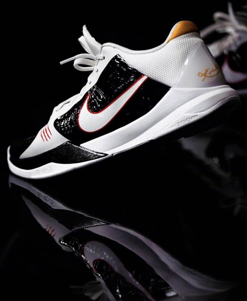nike/耐克 zoom kobe 5 男女同款 科比5 李小龙 黑白 篮球鞋 cd4991