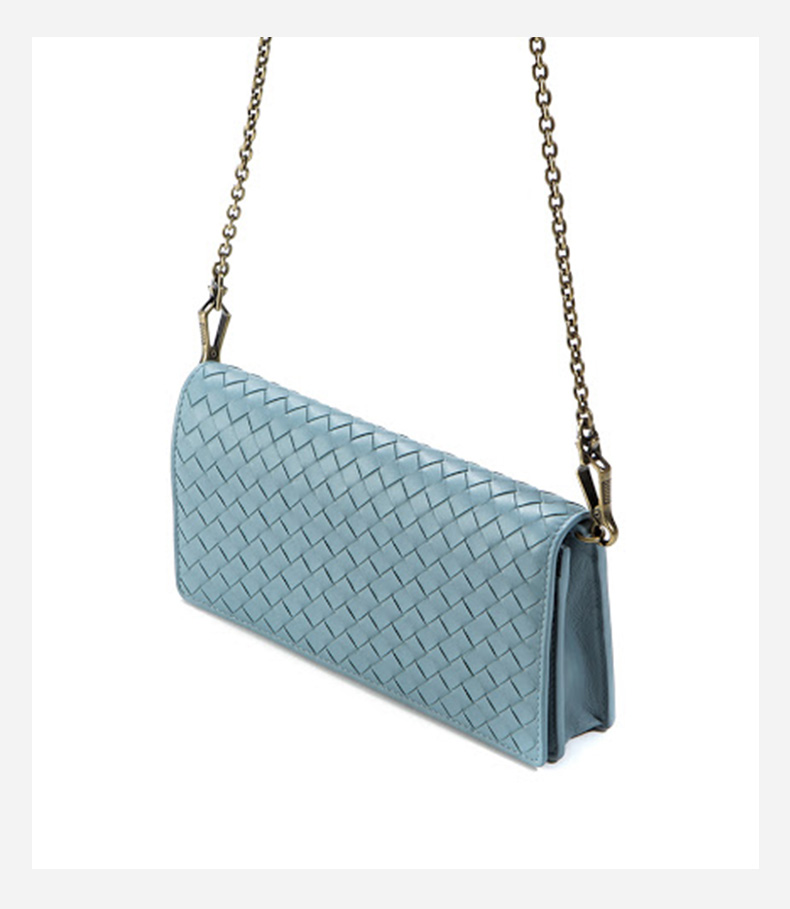 bottega veneta/葆蝶家 bv 女士经典编织羊皮链条单肩斜挎包 510564