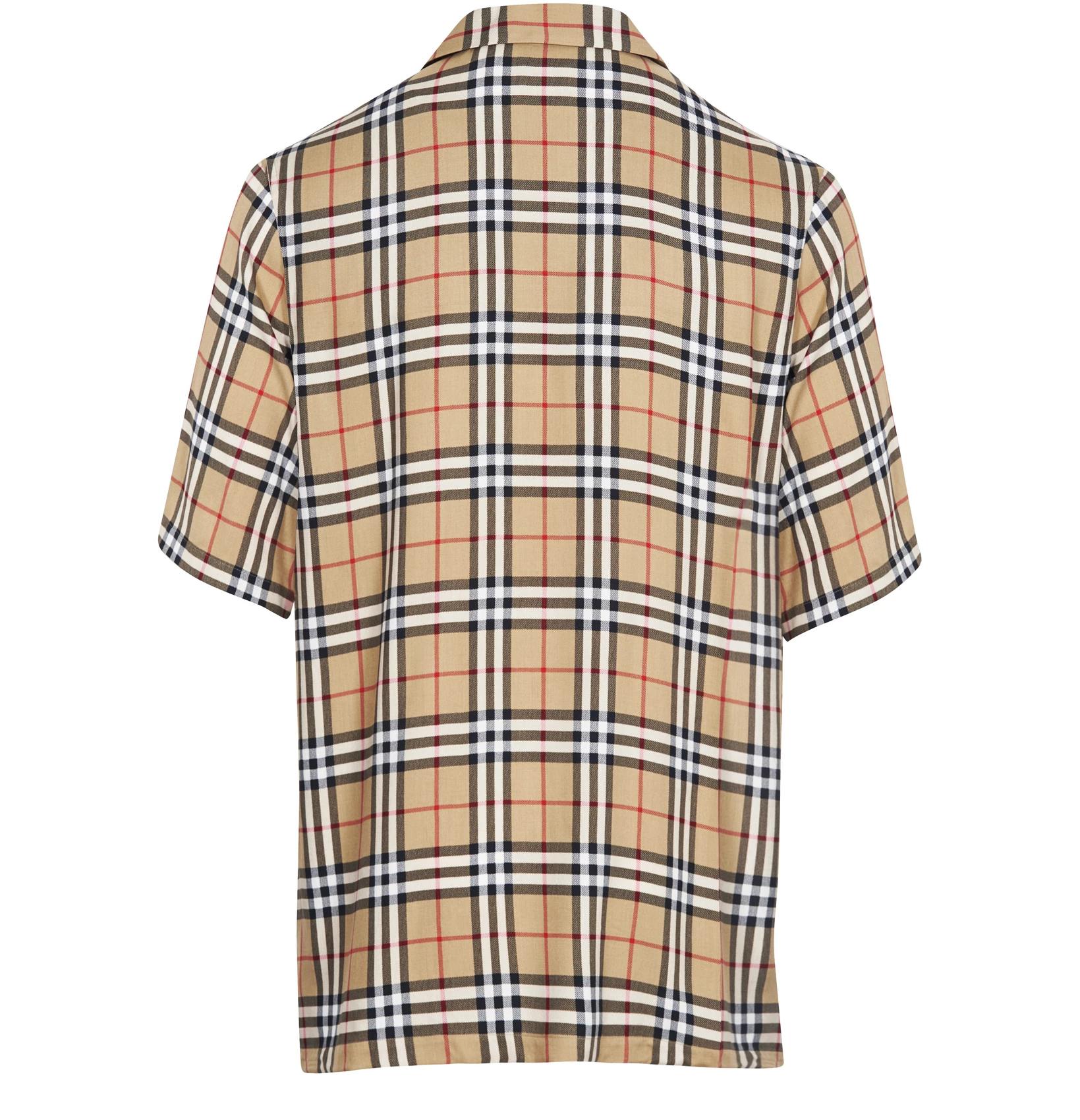 【包邮包税】 burberry 21年春夏 男士 短袖衬衫 bur883w4bei