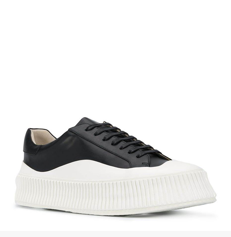 jil sander 吉尔·桑达 20秋冬 男装 服饰 小牛皮系带低帮 男士休闲