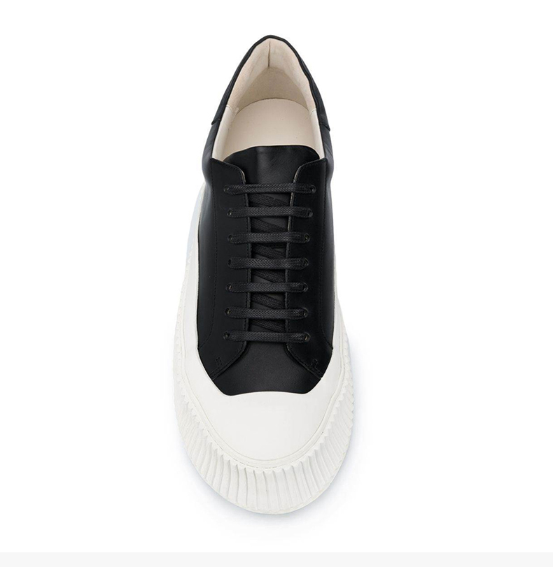jil sander 吉尔·桑达 20秋冬 男装 服饰 小牛皮系带低帮 男士休闲