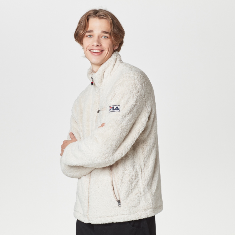 【fila斐乐 男士运动夹克/外套】fila 20秋冬新款 crema 毛绒布 羊毛