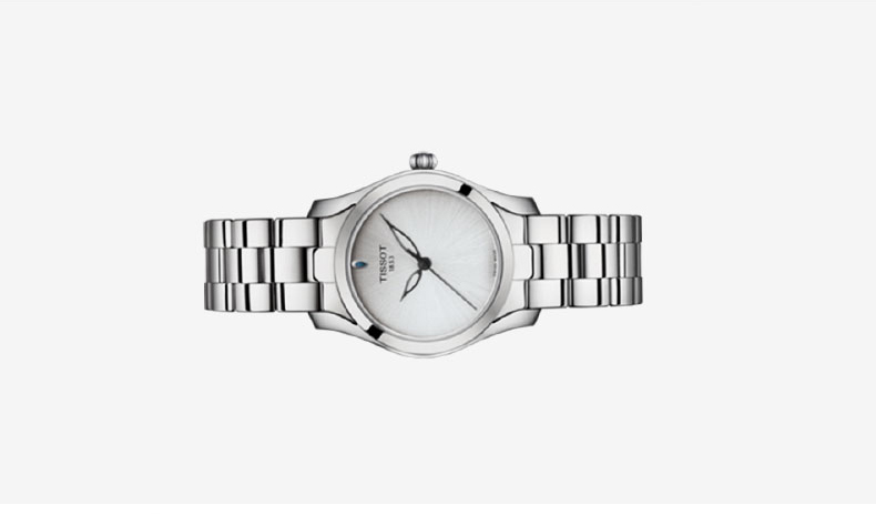 【正品盒装】TISSOT/天梭 海浪系列 银盘 无刻度 钢带 石英女表 T112.210.11.031.00