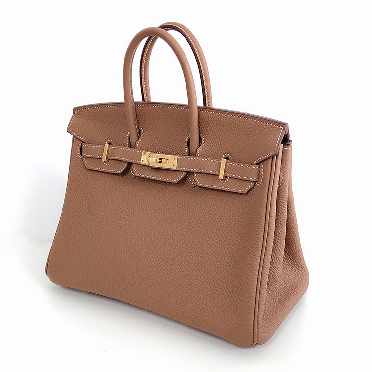 hermes/爱马仕 37金棕birkin25金扣togo牛皮d刻手提包
