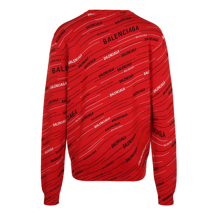 男士针织衫/毛衣】【包税包邮】balenciaga/巴黎世家 男士红色羊毛