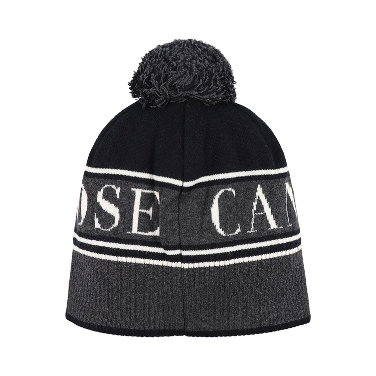 goose/加拿大鹅 女士拼色羊毛混纺毛绒球豆豆帽帽子 cg5114l31 115