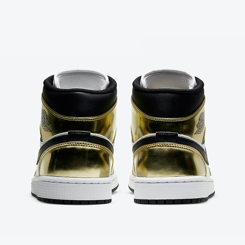 nike/耐克 air jordan 1 mid aj1 男款 小伦纳德 液态金 中帮 运动