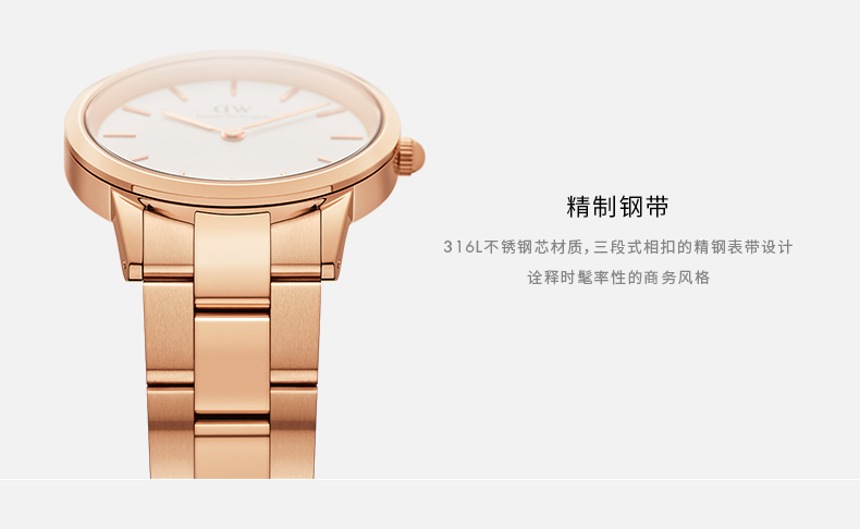 Daniel Wellington/丹尼尔惠灵顿官方正品 dw手表女士 32mm女款钢带女表欧美腕表