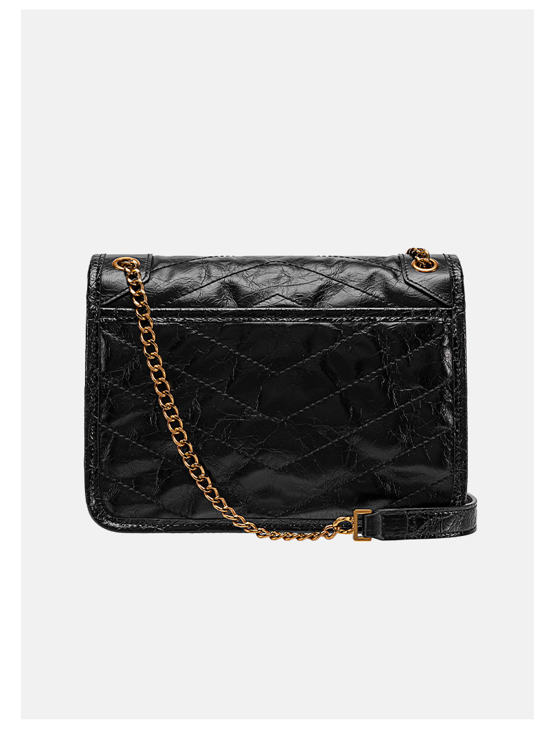 vh女包vanessa hogan/vanessa hogan 牛皮轻奢油蜡腋下包新款真皮斜