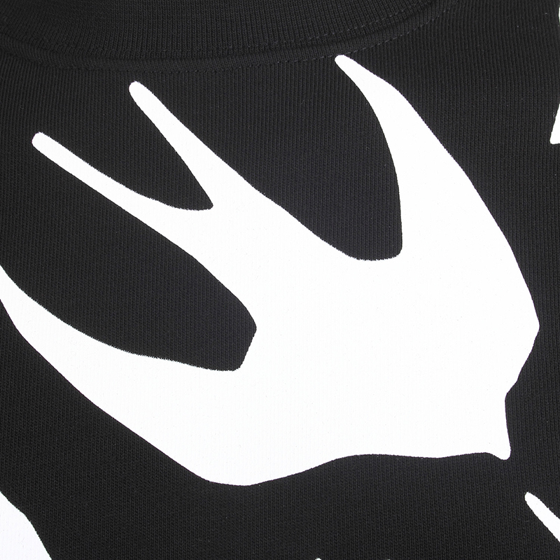 alexander mcqueen/亚历山大麦昆  男士黑色棉质燕子图案休闲百搭套头