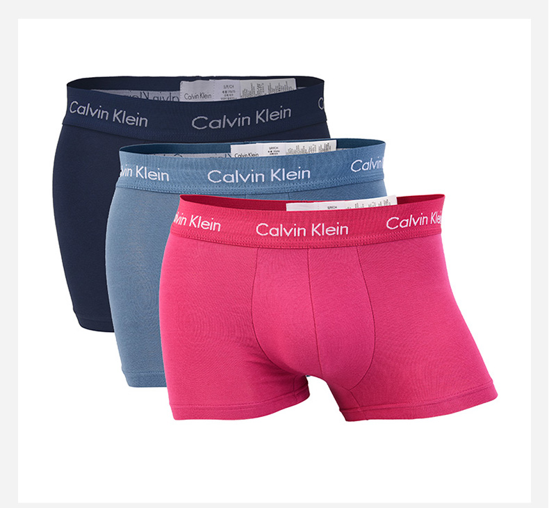 【爆款主推现货秒发】CalvinKlein/卡尔文·克莱因时尚休闲三条装平角男士内裤