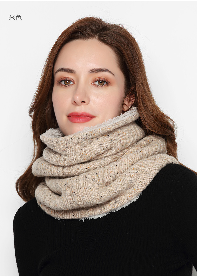 kenmont/卡蒙2020秋冬新品羊毛围巾套头围脖女冬加绒加厚针织脖套多