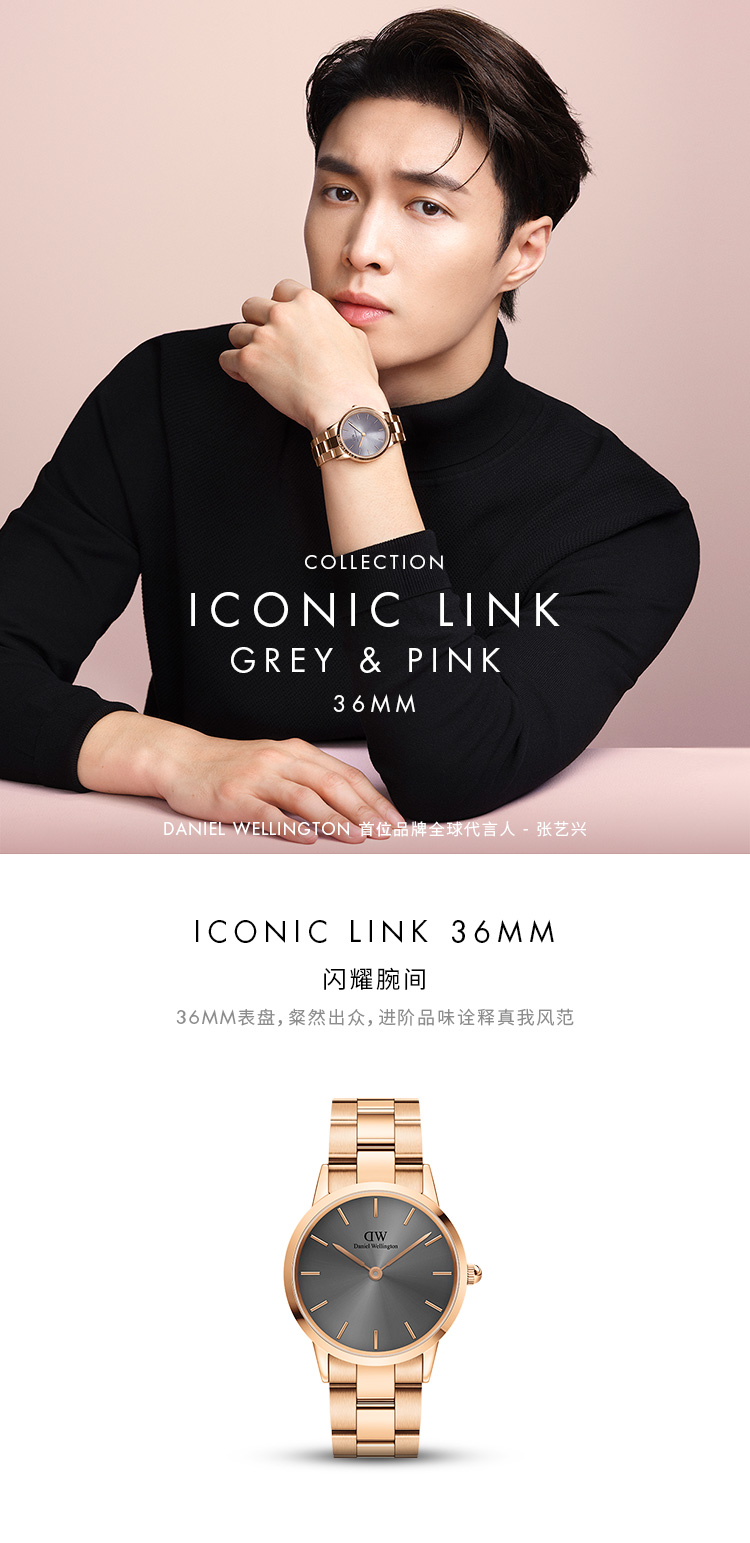 【好礼推荐】Daniel Wellington/丹尼尔惠灵顿  dw女表 36mm时尚钢带石英表