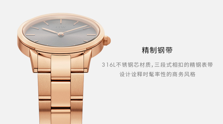 【好礼推荐】Daniel Wellington/丹尼尔惠灵顿  dw女表 36mm时尚钢带石英表