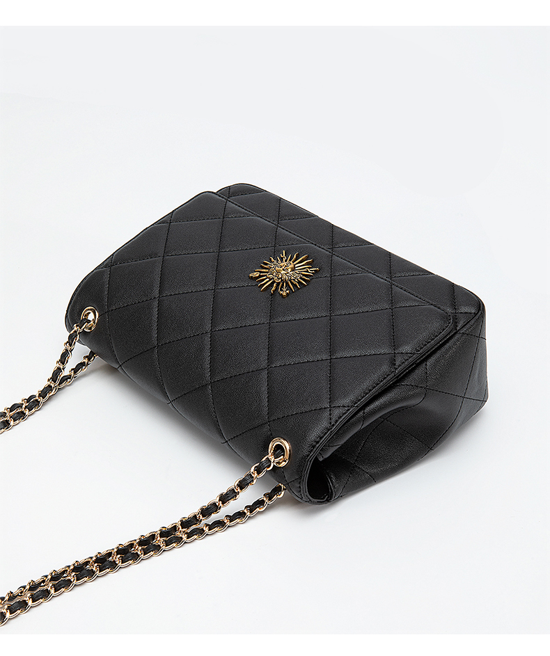 vh包包女包新款vanessa hogan/vanessa hogan 牛皮简约斜挎包单肩包菱