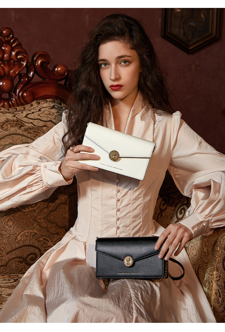 vanessa hogan/vanessa hogan vh包包女包潮流行质感牛皮革方包个性