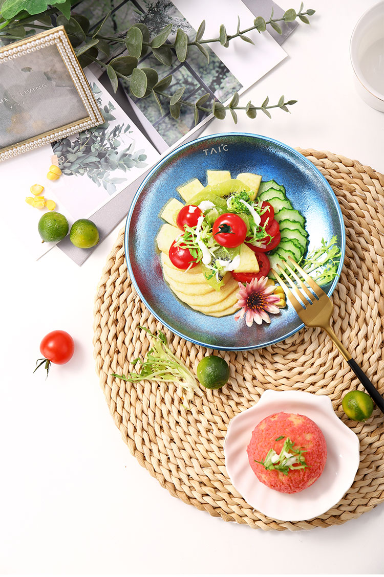 英国taic钛度纯钛钛餐碟菜碟蒸鱼碟子盘子家用菜碟汤碟鱼盘圆盘子创意