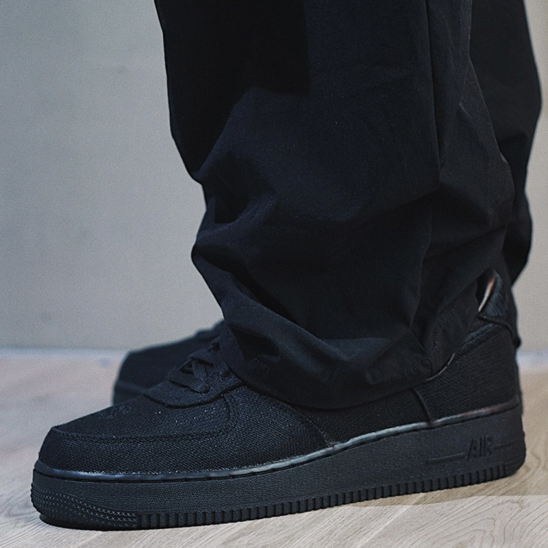 air force 1 af1 x stussy 联名 男女同款 黑武士 麻布 空军一号 板鞋