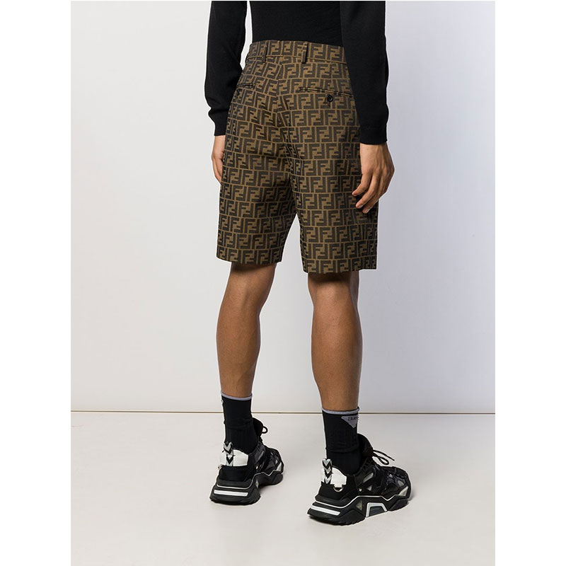 【fendi芬迪 男士短裤】【包邮包税】fendi/芬迪 男裤 经典双f 男士混