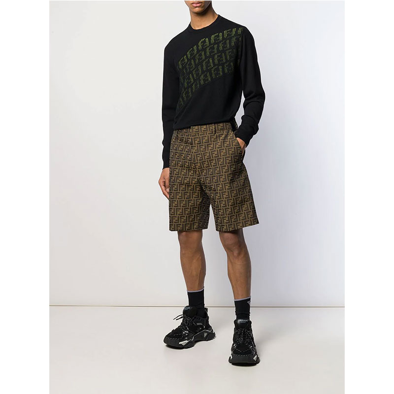 【fendi芬迪 男士短裤】【包邮包税】fendi/芬迪 男裤 经典双f 男士