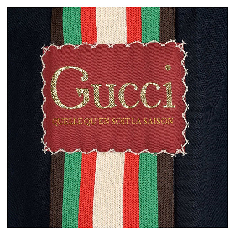 【包邮包税】gucci/古驰 古琦男裤 红绿条纹 男士深蓝色棉质休闲短裤