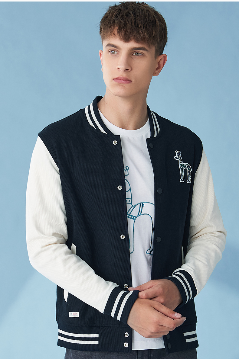【商场同款】hazzys/哈吉斯 2021新款春夏男士夹克青春棒球服外套asv