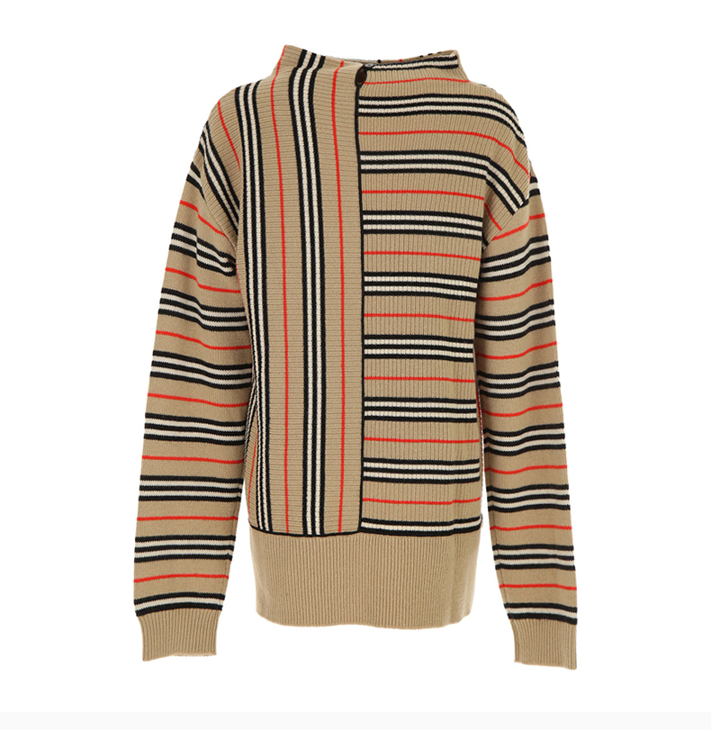 burberry 博柏利 服饰 童装 女童拼色条纹 儿童毛衣针织衫
