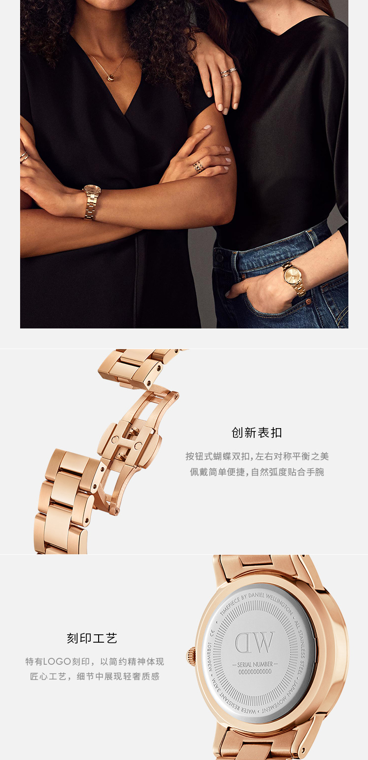 DanielWellington/丹尼尔惠灵顿 DW手表女新款 28mm女表小巧石英表