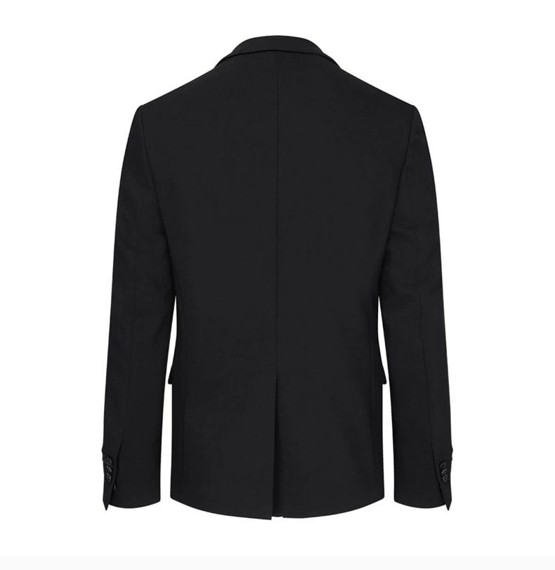 【包税】fendi/芬迪 男士黑色羊毛正面排扣刺绣logo西装外套 fj0856