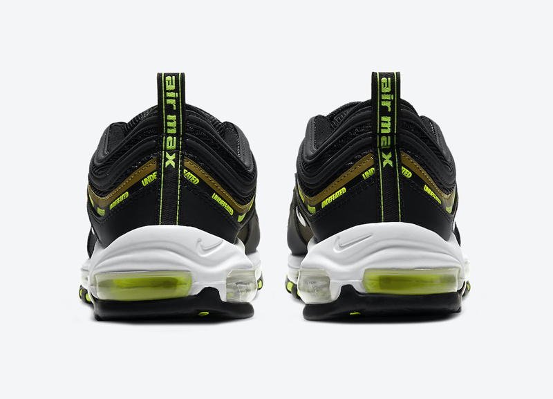 nike/耐克 undefeated x nike air max 97 男女同款 黑灰绿 限量联名
