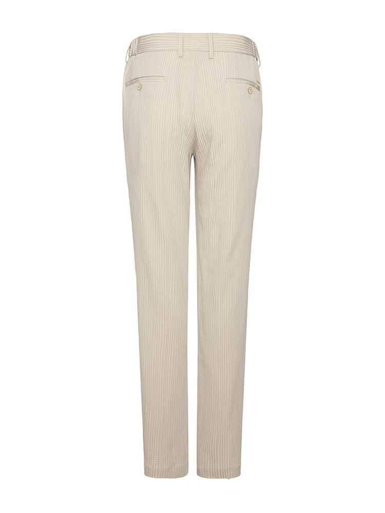 【21春夏】男士西裤米色 修身显瘦 透气舒适 条纹商务休闲套西配裤