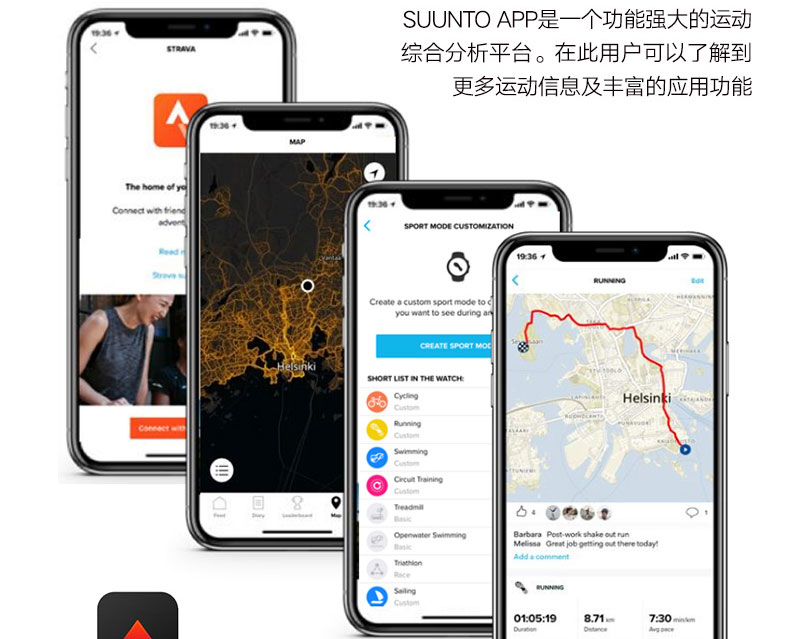 SUUNTO/颂拓 颂拓（SUUNTO）Suunto 5 多项专业运动GPS四星导航智能运动腕表古铜紫SS050305000