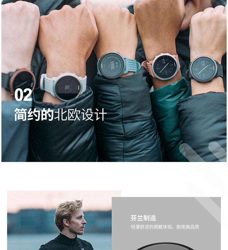 SUUNTO/颂拓 颂拓（SUUNTO）Suunto3运动智能时尚腕表 大理石白 SS050498000