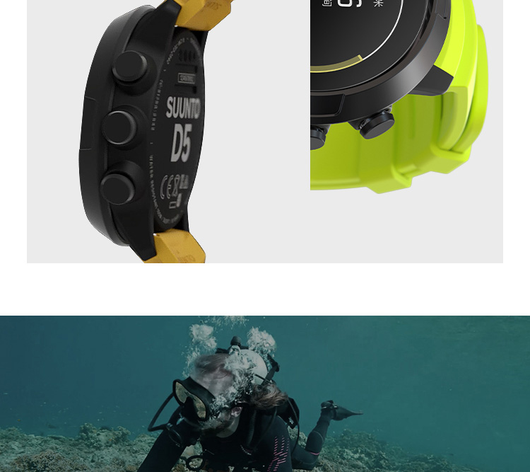 SUUNTO/颂拓 颂拓(SUUNTO)潜水表松拓suunto D5 NOVO多种潜水模式智能运动潜水腕表精钢白色SS050181000