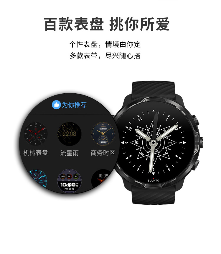 SUUNTO/颂拓颂拓（SUUNTO）SUUNTO 7 智能运动手表 音乐支付户外跑步心率GPS双系统腕表 古铜深灰SS050397000