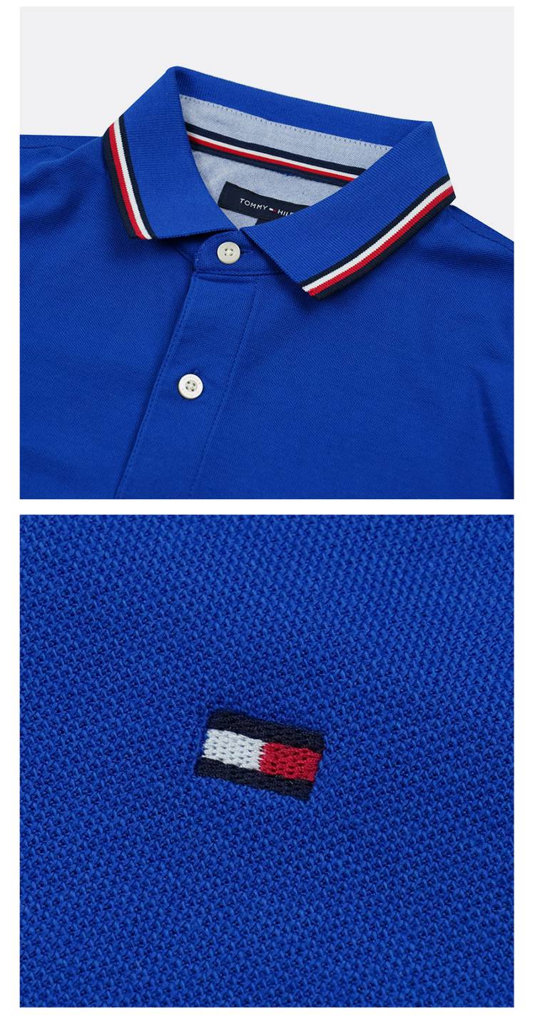 tommy hilfiger/唐美.希緋格 休閒經典logo標男士短polo c8878b